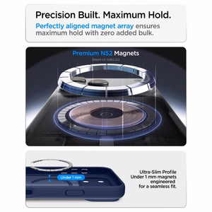 Spigen Ultra Hybrid MagSafe dėklas iPhone 18 Pro Max / 17 Pro Max, tamsiai mėlynas