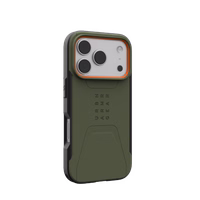 UAG Civilian MagSafe dėklas iPhone 17 Pro - olive and oranžinis
