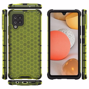 Honeycomb dėklas šarvuotas su TPU buferiu Samsung Galaxy A42 5G žalias