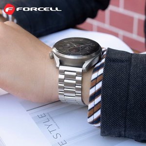 FORCELL F-DESIGN FS06 dirželis SAMSUNG laikrodžiui 22 mm sidabrinis