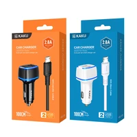 KAKU Automobilinis įkroviklis KSC-528 Shengyu - 2xUSB - 2,8A su USB į Micro USB juodas