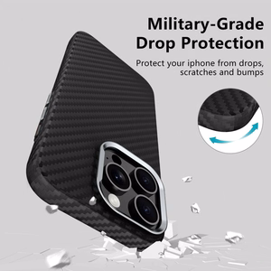 Tech-Protect Ion Carbon Magnetinis dėklas telefonui iPhone 16 Pro Max - juodas/pilkas