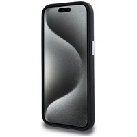 Karl Lagerfeld FW Metal Plate Magnetinis iPhone 15 dėklas - juodas