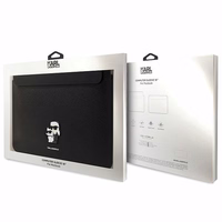 Karl Lagerfeld Saffiano Karl&Choupette dėklas 16" nešiojamam kompiuteriui - juodas
