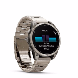 Garmin Fenix 8 3,56 cm (1.4") AMOLED 47 mm Skaitmeninis 454 x 454 pikseliai Lietimui jautrus ekranas Titanas „Wi-Fi“ GPS (palydovinis)