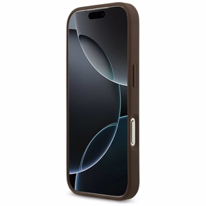 Guess 4G Circle Classic Logo Magnetinis dėklas telefonui iPhone 17 Pro - ruda