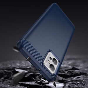 Carbon dėklas telefonui Realme C35 lankstus silikoninis anglies dėklas juodas