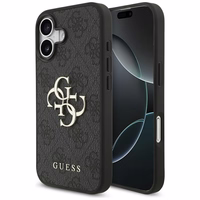 Guess 4G Didelio logotipo dėklas telefonui iPhone 17 - juodas