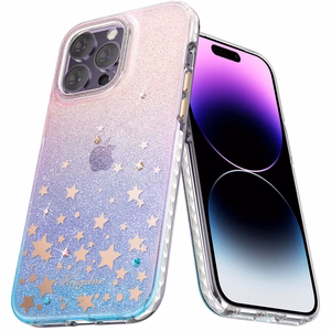 Kingxbar Heart Star Series dėklas iPhone 14 Plus dėklas su zodiako žvaigždėmis