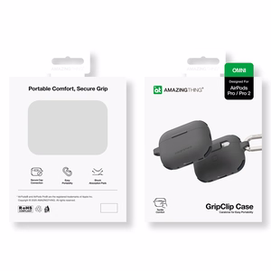 AmazingThing Omni dėklas AirPods Pro 2 silikoninis dėklas - juodas