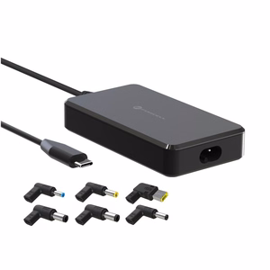FORCELL F-ENERGY E856 universalus nešiojamojo kompiuterio įkroviklis 65W (6 adapteriai) juodas