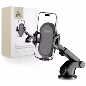 Tech-Protect V1 Car Phone Holder for Windshield/Cockpit - Black