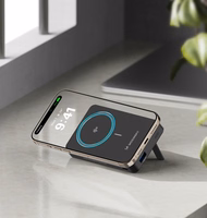 Wozinsky WLWP-10KA0Y3S 22.5W PD Qi2 10000mAh su stovu Išorinė baterija (f) - juoda