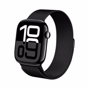 Crong Milano Steel nerūdijančiojo plieno dirželis, skirtas Apple Watch 38 / 40 / 41 / 42 mm, juodas