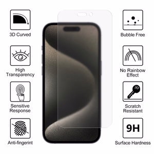 Vmax grūdintas stiklas 0.33mm skaidrus stiklas iPhone 12 / 12 Pro 6,1" matinis