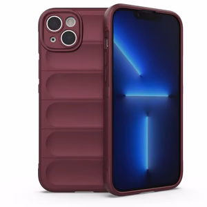 Чехол Magic Shield для iPhone 14 Plus эластичный бронированный бордовый