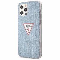Guess GUHCP12LPCUJULLB iPhone 12 Pro Max 6.7" mėlynas/šviesiai mėlynas kietas dėklas Jeans kolekcija