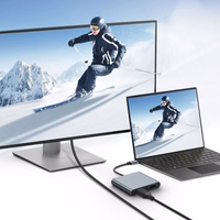 "Tech-Protect" HB08 4in1 USB-C + USB2.0 + 2 x HDMI 4K 60HZ adapteris - pilkas