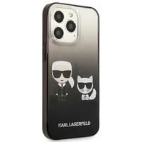 Karl Lagerfeld Gradient Ikonik Karl&Choupette dėklas iPhone 13 Pro / iPhone 13 – juodas