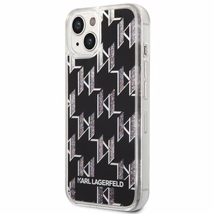 Dėklas telefonui Karl Lagerfeld KLHCP14MLMNMK iPhone 14 Plus 6.7\" juodas / juodas Liquid Glitter Monogram