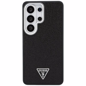 Guess dėklas Fixed Glitter Triangle MagSafe for Samsung Galaxy S26 Ultra juodas