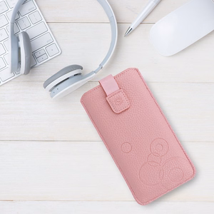 WONDER Deko dėklas telefonui (dydis XXL) Samsung S25 Ultra/S24 Ultra/M35/M23/A16 5G/Xiaomi Redmi 14C rožinis