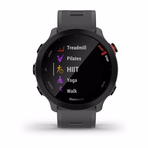 Garmin Forerunner 55 MIP 42 mm Skaitmeninis 208 x 208 pikseliai Lietimui jautrus ekranas Pilka GPS (palydovinis)