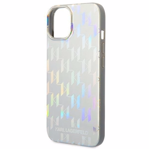 Dėklas telefonui Karl Lagerfeld KLHCP14MLGMMSV3 iPhone 14 Plus 6.7\" sidabrinis / sidabrinis Monogram Iridescent