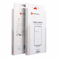 "iPhone 17" dėklas "Forcell F-Protect Clear Hybrid Premium", suderinamas su "Magsafe", skaidrus