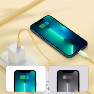 USB laidas Joyroom S-2024M13 geltonas Type-C / Lightning 200cm (iki 20W)