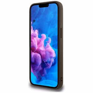 Guess 4G Flowers Print Magnetinis dėklas telefonui iPhone 16e - rudas