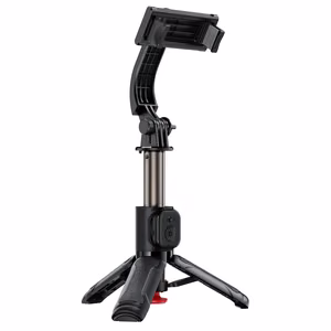 Acefast E42 asmenukių lazda su automatiniu trikoju ir Bluetooth nuotolinio valdymo pulteliu 63 cm - juoda