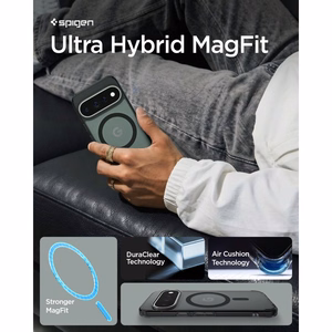 Spigen Ultra Hybrid Mag MagSafe dėklas Google Pixel 11 Pro – juodas ir pilkas