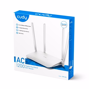 Cudy WR1300 belaidis maršrutizatorius Gigabit Ethernet dviejų dažnių (2.4 GHz / 5 GHz) baltas
