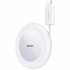 Ugreen CD245 40123 belaidis Qi / MagSafe įkroviklis 15W su USB-C laidu baltas