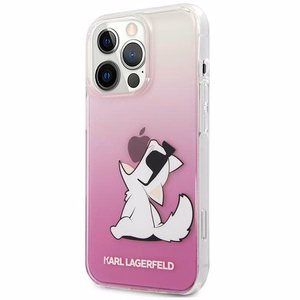 Karl Lagerfeld KLHCP14XCFNRCPI kietas dėklas iPhone 14 Pro Max 6,7" Choupette Fun – rožinis