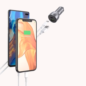 Ugreen automobilinis įkroviklis USB / USB Type C Quick Charge 3.0 Power Delivery 36W 3A pilkas (CD213 60980)