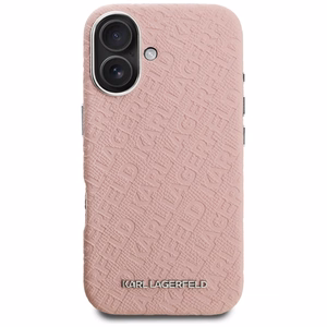 Karl Lagerfeld FW Stamped Karl MagSafe Dėklas iPhone 16 - rožinis
