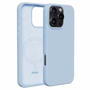 Etteri Silicone Mag case for iPhone 16 Pro 6,3" light blue