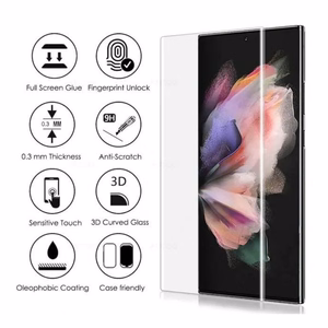 LCD apsauginis stikliukas M1 5D UV Glue Samsung S906 S22 Plus 5G lenktas skaidrus