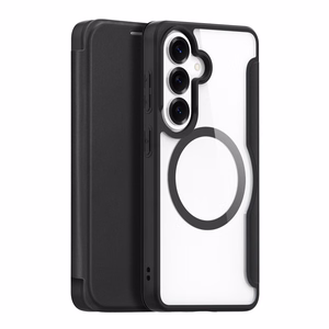Dux Ducis Skin X Pro MagSafe suderinamas piniginės dėklas skirta Samsung Galaxy S26 Plus juodas