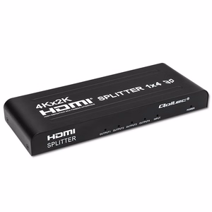 Qoltec 51798 aktyvus HDMI skirstytuvas 4 x HDMI 4K x 2K | 3,4 Gb/s