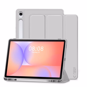 Tech-Protect SmartCase Pen dėklas Samsung Galaxy Tab S9 11.0 / S9 FE / S10 FE / S10 Lite 10.9 pilkas