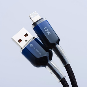 Cable USB A to Lightning Forcell F-Energy 2,4A 12W Gradient 1 m C353 black