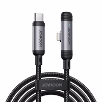 Joyroom S-A56 EnjoyX serijos 90° USB-C - Lightning kabelis 30W 1.2m - juodas