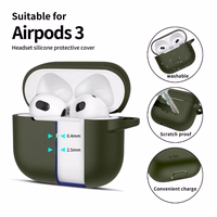 Tech-Protect silikoninis dėklas ausinėms Apple AirPods 3 - žalias
