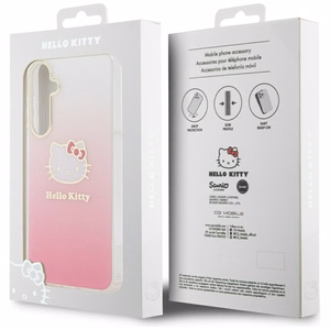 Hello Kitty IML Gradientinis Electrop Kitty Head dėklas telefonui skirtas Samsung Galaxy A55 - rožinis