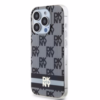 DKNY IML languotas mono raštas ir margintos juostos magnetinis dėklas telefonui iPhone 14 Pro Max - juodas
