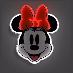 Neonas Yellowpop Disney Minnie veidas