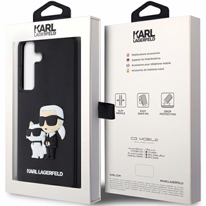Karl Lagerfeld dėklas for Samsung Galaxy S24 Plus KLHCS24M3DRKCNK juodas HC 3D RUBBER KC NFT